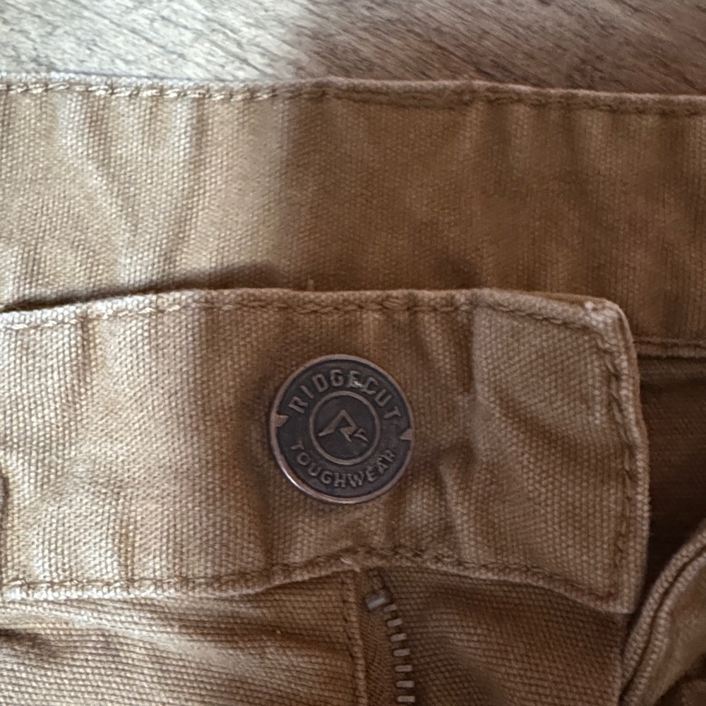 Men's Ridgecut Tan Pants. - Picture 3 of 8